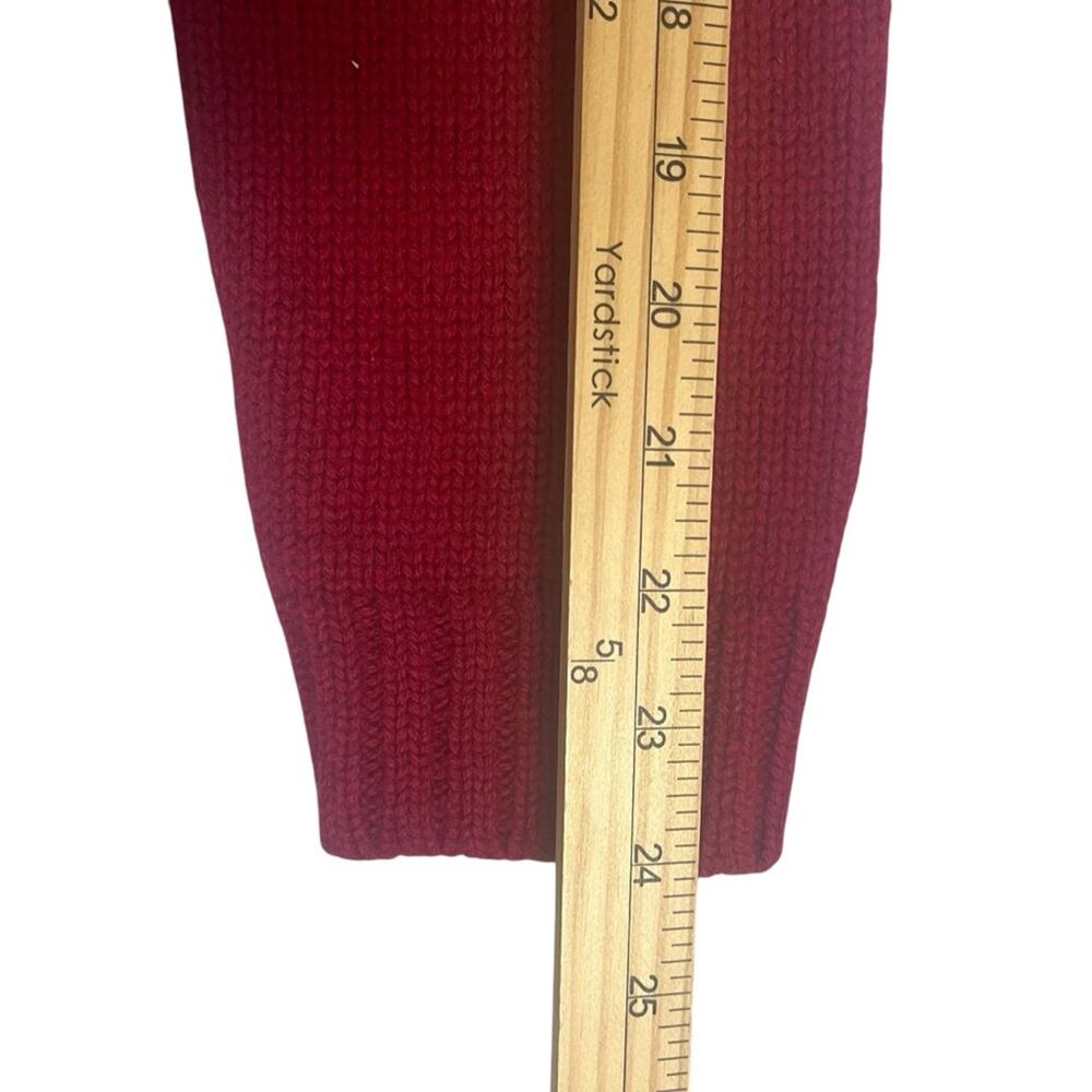 Vintage Gap Ski Sweater Mens Medium Lambswool 1/4 Zip Fair Isle Red White Knit - Picture 9 of 11